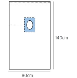 Polyethylene Fenestrated Drape with Adhesive