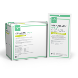 DermAssure™ Green Accelerator-Free Latex-Free Surgical Gloves