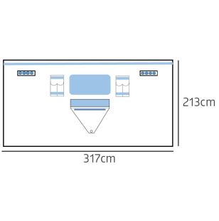 Vertical Isolation Drape with Pouch