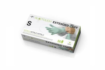 Aloetouch® Extended Cuff Green Nitrile Exam Gloves